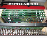 Rhodes Chroma - Dual Channel Boards * Model 2101 - Opened: front view on the Dual Channel Board's cabinet