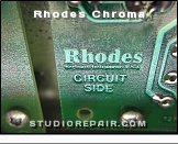 Rhodes Chroma - EQ Board - Logotype * Model 2101 - Rhodes logotype on the EQ Board's circuit side
