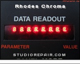 Rhodes Chroma - Front Panel Display * Model 2101 - Front Panel: Data Readout display in test mode driving all segments