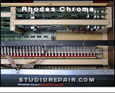 Rhodes Chroma - Opened * Model 2101 - Opened: top view (right side of the voice board cabinet)