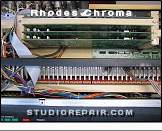 Rhodes Chroma - Opened * Model 2101 - Opened: top view (left side of the voice board cabinet)