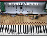 Rhodes Chroma - Opened * Model 2101 - Opened: front panel and keyboard assembly (I/O Board removed)