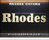 Rhodes Chroma - Logotype * Model 2101 - Rear Panel: logotype