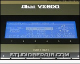 Akai VX600 - Display * Screen: Library Page