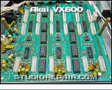 Akai VX600 - Mainboard * Voice Board Slots with Surrounding Analog Circuitry