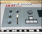 Akai VX600 - Front Panel * Bend, Glide, Breath, Virbate, and Volume Control. Cursor Section.