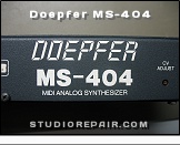 Doepfer MS-404 - Logotype * Rear panel logotype. To the right: CV adjust trimming potentiometer.