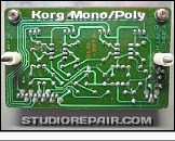 Korg Mono/Poly - Circuit Board * KLM-357 VCO Heater Regulation Circuit Board - Soldering Side
