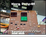 Korg Poly-61 - Panel Board * KLM-481A Programmer Board - 7 Segment LEDs