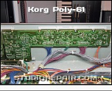 Korg Poly-61 - Panel Board * KLM-481A Programmer Board - Soldering Side