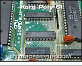 Korg Poly-61 - Processor Board * KLM-509A CPU Board - Mitsubishi M58981P-30: 4kBit SRAM