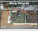 Korg Poly-61 - Opened * Left Side (Keyboard Assembly Removed)