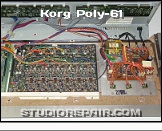 Korg Poly-61 - Opened * Right Side (Keyboard Assembly Removed)
