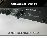 Kurzweil DMTi - Front View * Output Sync Clock Selector Switch and Logotype