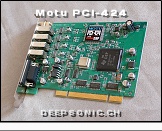 Motu PCI-424 - TMS320 DSP * Texas Instruments' TMS320C6412 is a high-performance fixed-point digital media processor (DSP)