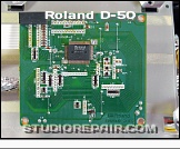 Roland D-50 - Keyboard Electronics * Dyna Scan Circuit Board - PCB 22925449 / Assy 76180150 - Roland MB63H149 Gate Array