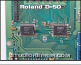 Roland D-50 - FX Circuitry * Main Circuit Board - PCB 22925445 / Assy 76180090 - Roland MB87137 Chorus ASIC & MB87126 Reverb ASIC