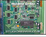 Roland D-50 - D/A Converter * Main Circuit Board - PCB 22925445 / Assy 76180090