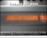 Roland JD-800 - LC Display * LCD showing the data transfer menu
