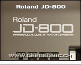 Roland JD-800 - Logo * …