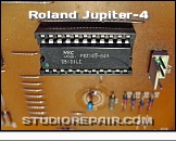 Roland Jupiter-4 - Compu-Memory * NEC μPD5101LC 1024 Bit (256x4) Static CMOS RAM