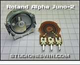 Roland Alpha Juno-2 - Encoder * The α-Dial Encoder Dismounted
