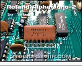 Roland Alpha Juno-2 - Circuitry * Capacitor Array of the 4051-based S&H Circuitry. Roland's 7302 S&H-ASIC Contains Integrated Capacitors.