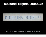 Roland Alpha Juno-2 - Test Mode * LCD Indicating the Entered Test Mode