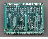 Roland JUNO-106 - CPU Board * PCB 291-201 - Soldering Side