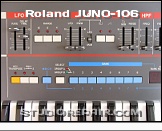 Roland JUNO-106 - Panel * Left Panel Side