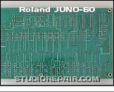 Roland Juno-60 - CPU / Voice Board * Board OPH161 / PCB 052H370C - Soldering Side