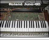 Roland Juno-60 - Opened * Opened case - right side view