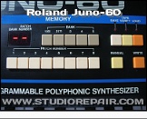 Roland Juno-60 - Panel - Programmer * …