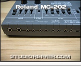 Roland MC-202 - Rear View * Tape and CV/Gate Jacks, Phones and Line Out