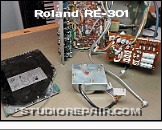 Roland RE-301 - Components * Tape Compartment, Brushless Motor and PSU / Motor Drive Circuit Board