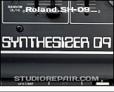Roland SH-09 - Front Panel * SYNTHESIZER 09 - Logotype