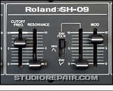 Roland SH-09 - Front Panel * Filter Controls