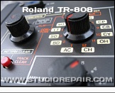 Roland TR-808 - Panel * Pattern, instruments and fill in rotary switches