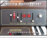 Solina String Synthesizer - Panel * Effects Section - LFO, Pitch Bend, Portamento