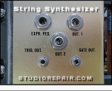 Solina String Synthesizer - Rear Jacks * Output 1 & 2, Trigger & Gate Outputs, Expression Pedal Jack