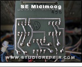 Studio Electronics Midimoog - Octave Buffer * This octave buffer PCB was an original Moog modification to improve the octave switches' stability (the PCB just contains three operational amplifier ICs).