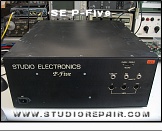 Studio Electronics P-Five - Rear View * Rear view - MIDI and cassette I/O, audio out, mains, that's it.