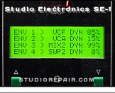 Studio Electronics SE-1 - Display Screen * Envelope Edit Page