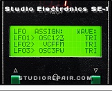 Studio Electronics SE-1 - Display Screen * Modulation Edit Page