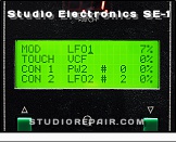 Studio Electronics SE-1 - Display Screen * MIDI Edit Page #1