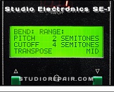 Studio Electronics SE-1 - Display Screen * Bend Page