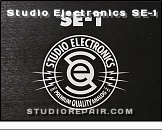 Studio Electronics SE-1 - Logotype * Rear Panel Logotype