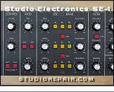 Studio Electronics SE-1 - Panel * Sections: Control / Modulation / Oscillator / Filter