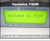 Yamaha FS1R - LCD Welcome * The FS1R Welcomes You!