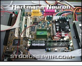Hartmann Neuron - Main Board * Neuron's main board is a Shuttle MV25N Spacewalker Micro-ATX with VIA PLE133T chipset and a Celeron with Tualatin core running at 1.2GHz.